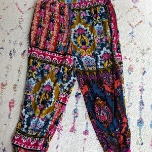 Anthropologie velvet joggers